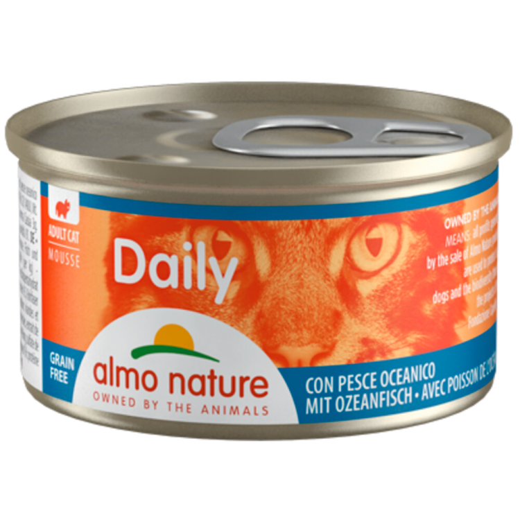 Almo Nature - Daily - Mousse - Katzenfutter - Meeresfisch - 85g