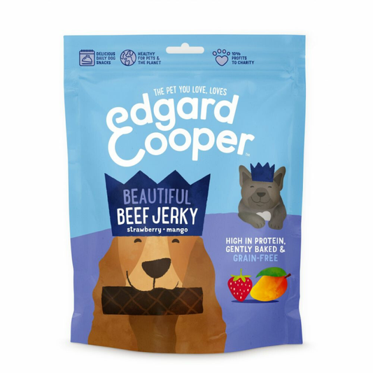 Edgard &amp; Cooper - Dog Snack - Jerky - Beef with Strawberry and Mango - 150g