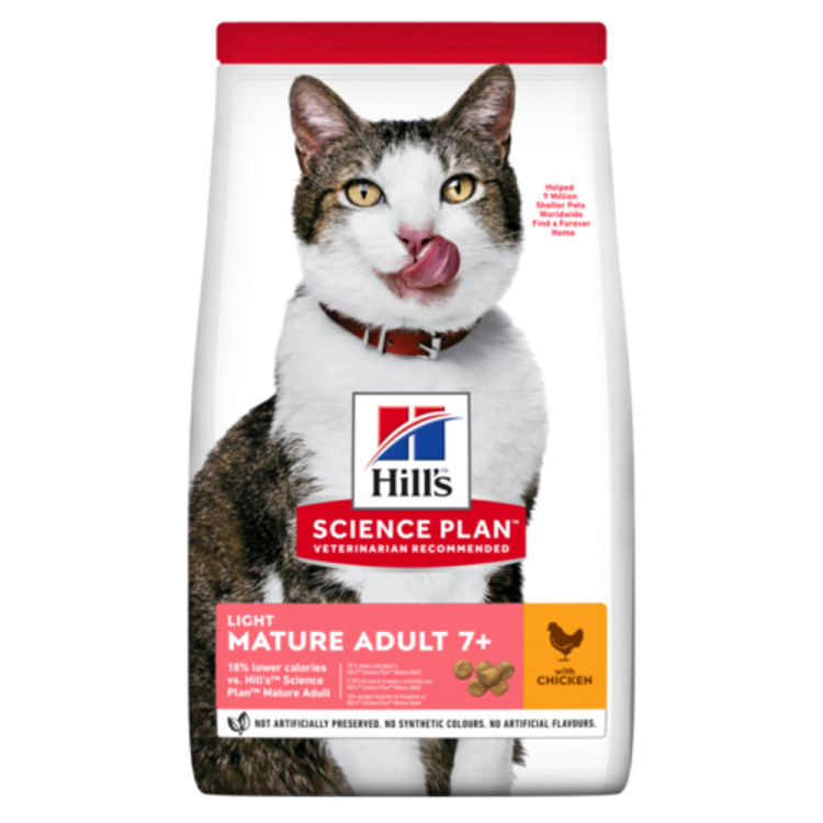 Hill's - Science Plan - Katzenfutter - Mature 7+ - Light - Huhn - 1,5 kg