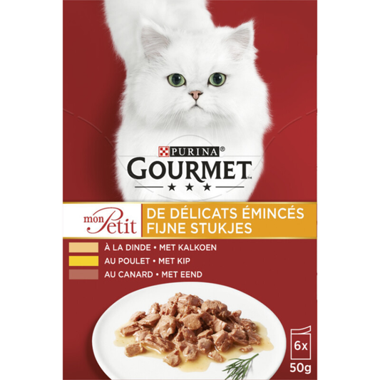 Gourmet - Mon Petit Poultry - Cat food - 6x50g