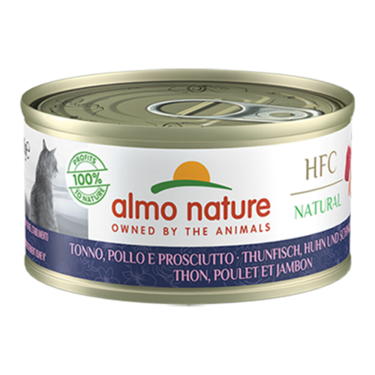 Almo Nature - HFC Natural - Cat Food - Tuna, Chicken &amp; Ham - 150g