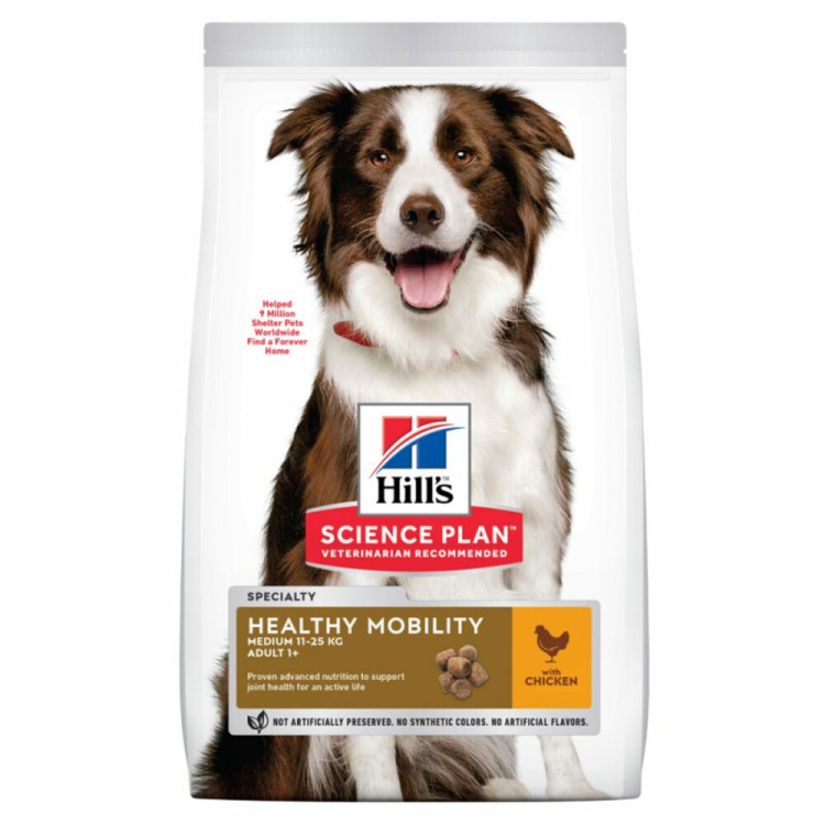 Hill's Canine - Science Plan - Dog Food - Adult Healthy Mobility - Medium - Chicken - 12 kg