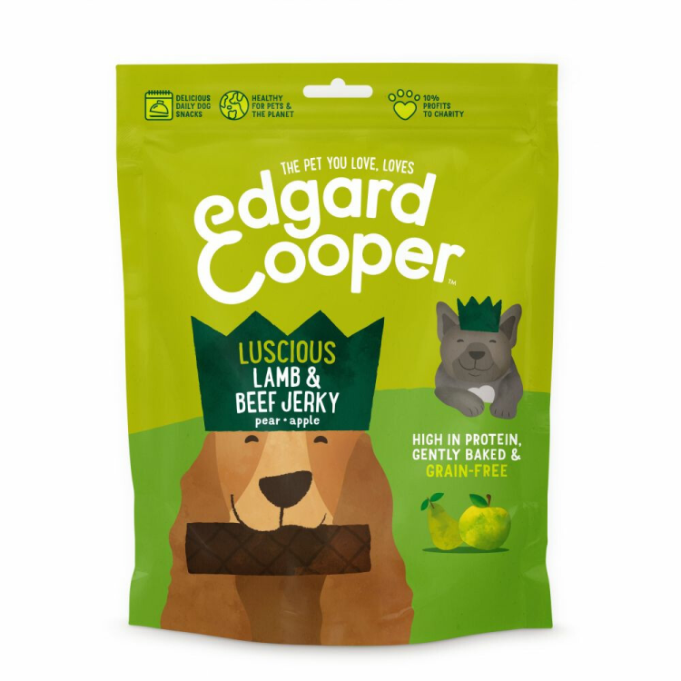 Edgard &amp; Cooper - Hundesnack - Jerky - Lamm und Rind mit Birne und Apfel - 150g