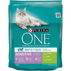 Purina One - Sensitive Kalkoen - Kattenvoer - 800g