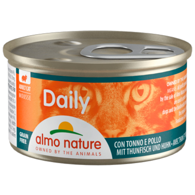 Almo Nature - Daily Mousse - Katzenfutter - Thunfisch &amp; Huhn - 85g
