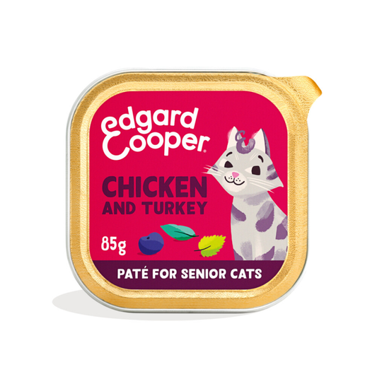 Edgard & Cooper - Kattenvoer - Senior - Kalkoen & Kip in Pate - 85g
