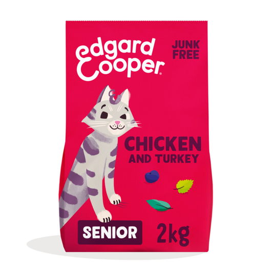 Edgard &amp; Cooper - Cat food - Dry food - Senior - Turkey &amp; Chicken - 2kg