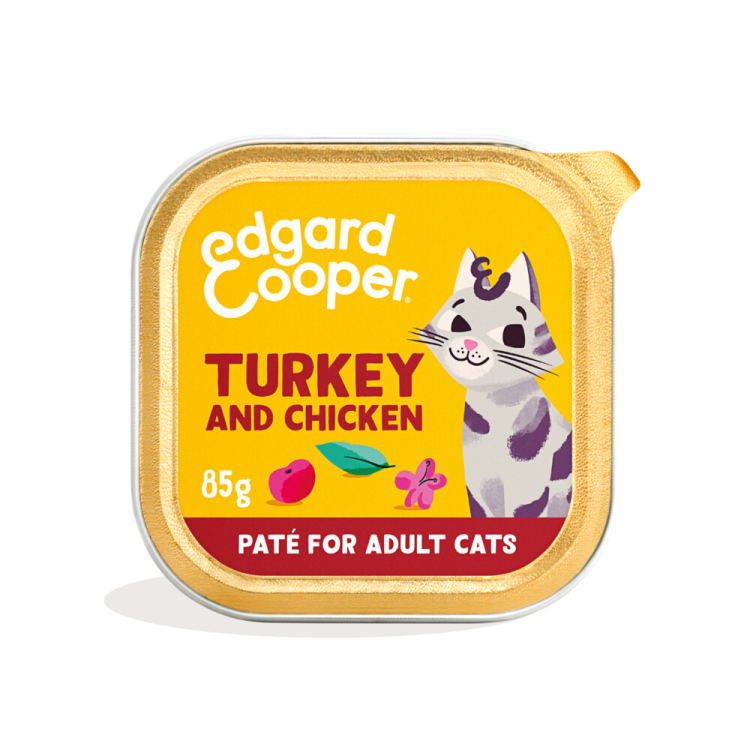 Edgard & Cooper - Kattenvoer - Adult - Kip & Kalkoen in Pate - 85g