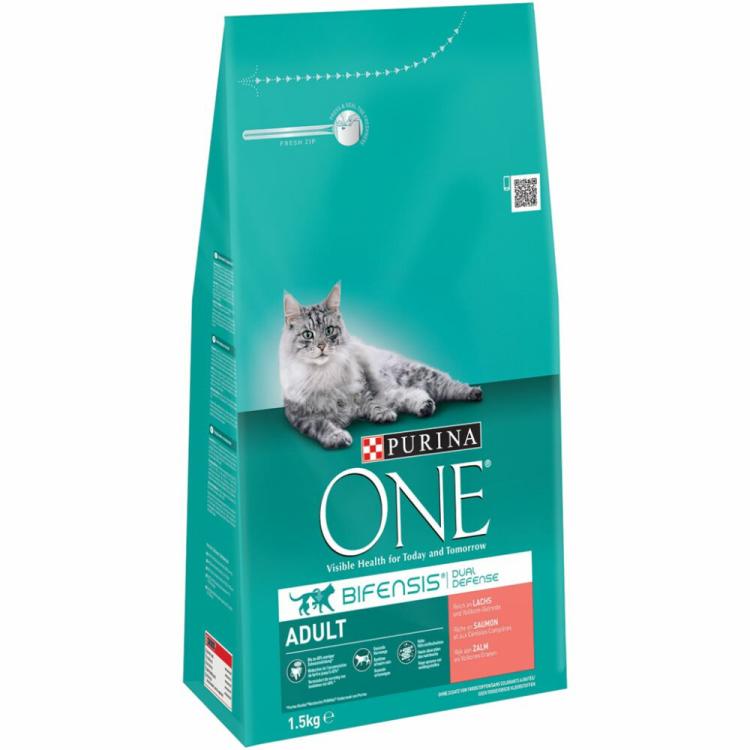 Purina One - Adult Salmon &amp; Whole Grains - Cat Food - 1.5kg