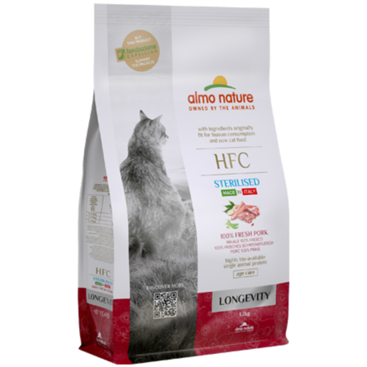 Almo Nature - HFC Longevity - Sterilized - Senior - Cat Food - Fresh Pork - 1.2kg