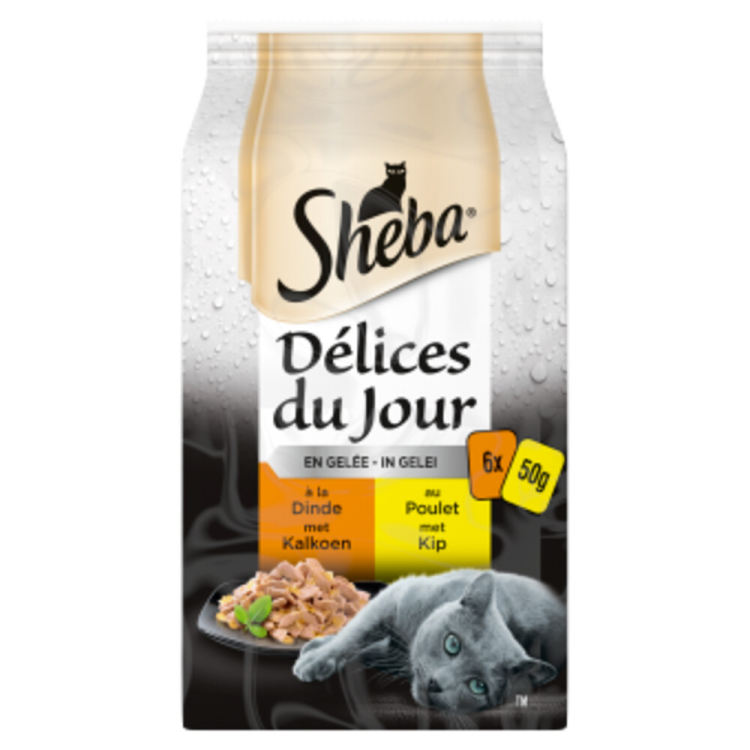 Sheba - Délices du Jour - Geflügel in Gelee - 6x50g