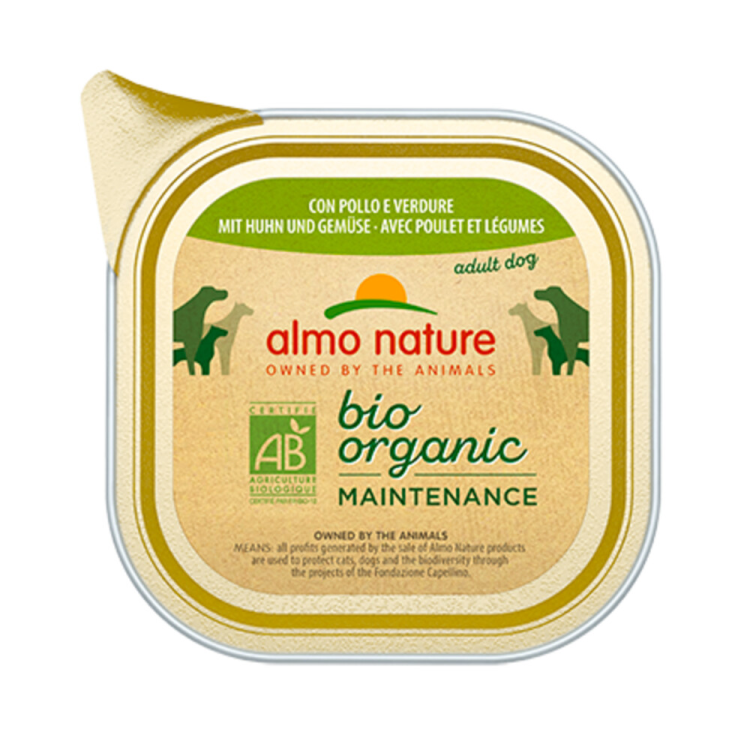 Almo Nature - Bio Organic Maintenance - Hundefutter - Huhn und Gemüse - 100g