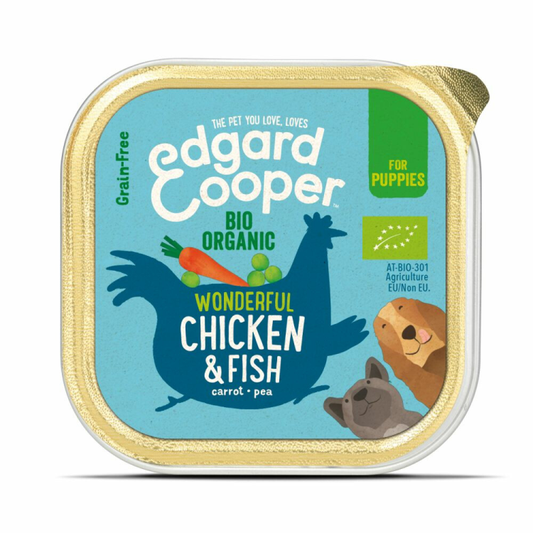 Edgard &amp; Cooper - Tub - Fresh Meat - Puppy - Organic - Chicken &amp; Fish -100g