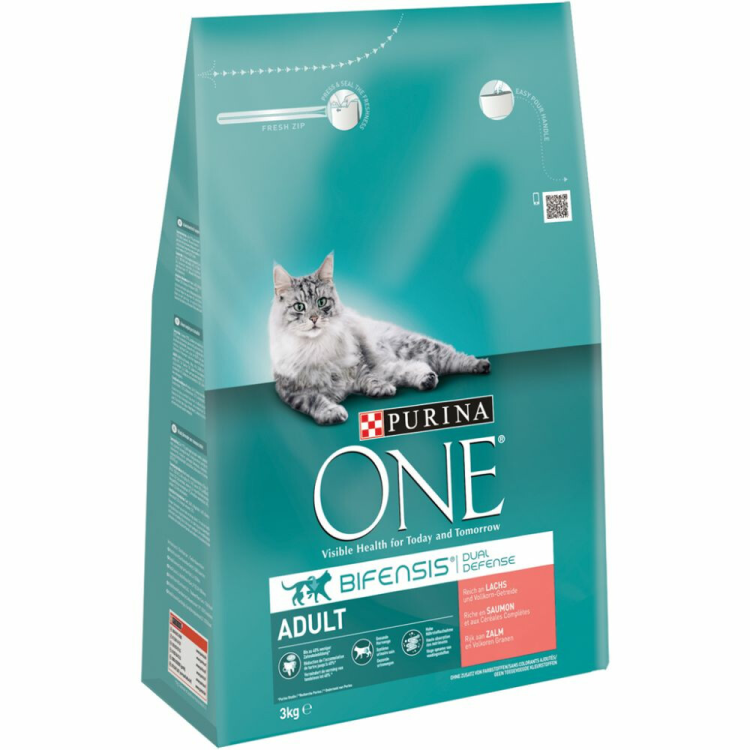 Purina One - Adult Salmon &amp; Whole Grains - Cat Food - 3kg