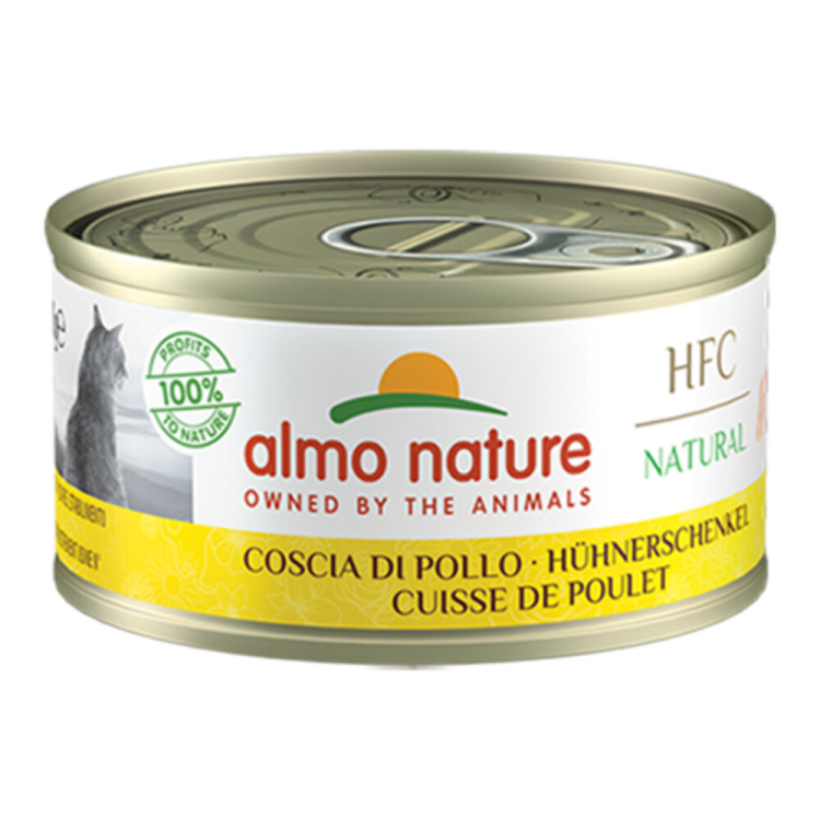 Almo Nature - HFC Natural - Katzenfutter - Hühnerkeulenfleisch - 150g
