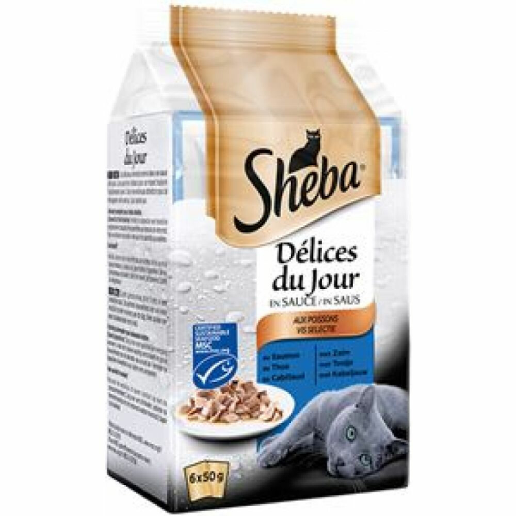 Sheba - Délices du Jour - Vis In Saus - 6x50g