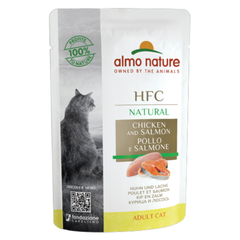 24x Almo Nature - HFC Natural - Kattenvoer - Kip & Zalm - 55g