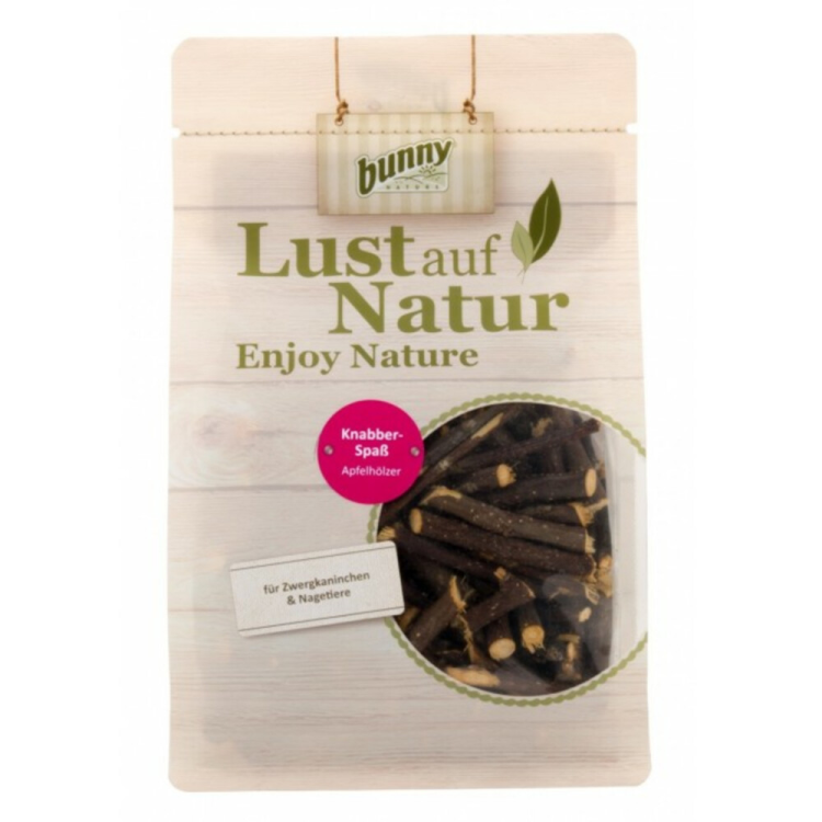 Bunny Nature - Knabbelplezier Appelhout - Knaagdierensnacks - 220g