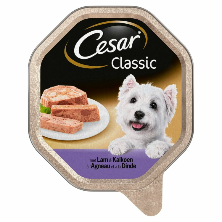 Cesar - Classic Alu Kuipje Paté Lam & Kalkoen -150g