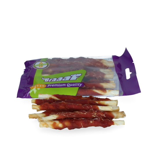 Braaaf - Roll Sticks Eend 12cm - Hondensnack - 80g