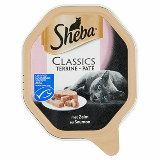 Sheba Alu - Classics - Kuipje - Pate - Zalm - 85g