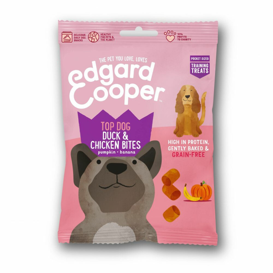 Edgard &amp; Cooper - Dog Snacks - Training Bites - Duck and Chicken with Banana and Pumpkin - 50g