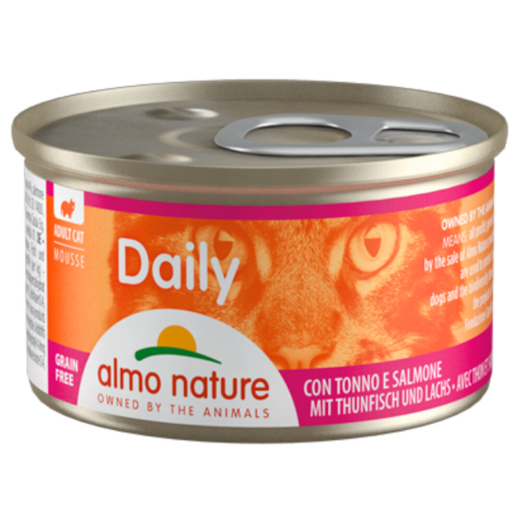 Almo Nature - Daily Mousse - Katzenfutter - Thunfisch &amp; Lachs - 85g