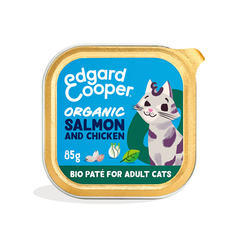 Edgard & Cooper - Kattenvoer - Adult - Biologische Zalm en Kip in Pate - 85g