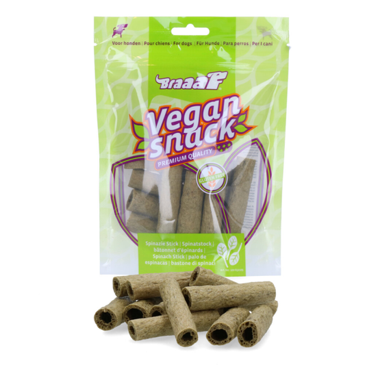 Braaaf - Spinazie Sticks 6cm - Vegan Hondensnack - 80g