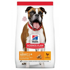 Hill's Canine - Science Plan - Hundefutter - Adult Light - Medium - Huhn - 12 kg