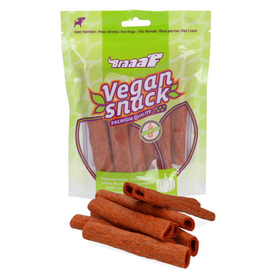 Braaaf - Pompoen Sticks 12cm - Vegan Hondensnack - 80g