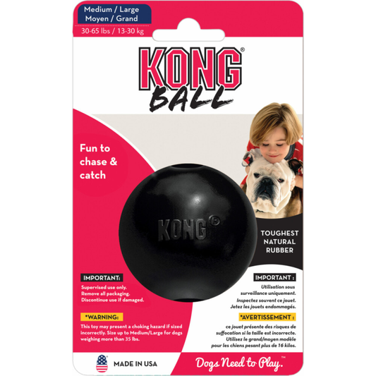 Kong - Extreme Ball - Black M - 7.62 cm