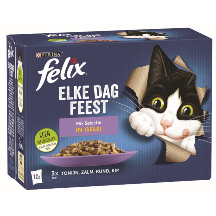 Felix - Elke Dag Feest Mix Selectie in Gelei - 12x85g
