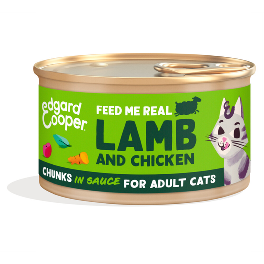 Edgard &amp; Cooper - Cat Food - Chunks in Sauce - Lamb &amp; Chicken - 85g