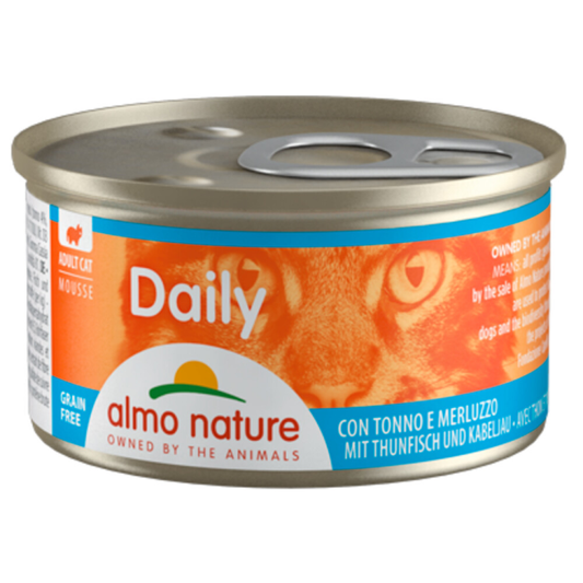 Almo Nature - Daily Mousse - Kattenvoer - Tonijn & Kabeljauw - 85g